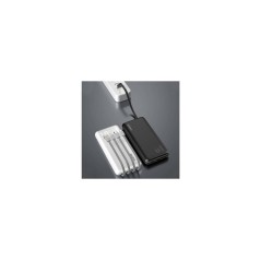 Dudao K6Pro 10000mAh Powerbank - 10W Fast Charge with 4 Cables - Sleek White Design - Ultimate Portability!